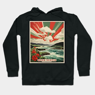 Nova Scotia Canada Vintage Poster Tourism Hoodie